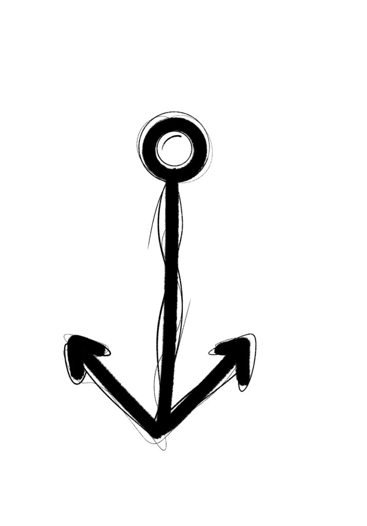 Esquisse tattoo — ancre